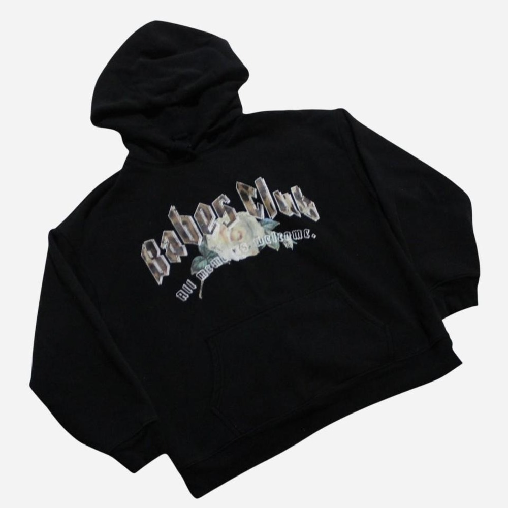 Womens Y2K Style Skater Brunette The Label Oversized Baggy Babes Club Hoodie